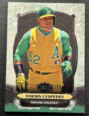 2014 Topps Triple Threads - Yoenis Cespedes #51 Oakland Athletics - Emerald /250 - Image 1 of 2