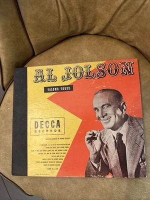 Al Jolson ‎– Volume Three Vinyl, 10" 1949 Decca ‎– DLP 5030 Foto 1 de 4