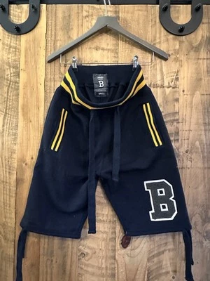 Шорты мужские Brave Soul мешковатые для бега трусцой университетский баскетбольный стиль темно-синие желтые S - Изображение 1 из 3