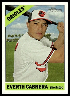 Everth Cabrera 2015 Topps Heritage #610 Baltimore Orioles 26023 Baseball Card Foto 1 de 2