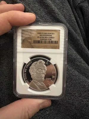 2009 P Lincoln Bicentennial Commemorative Silver NGC Graded PF 69 Ultra Cameo - Image 1 of 2