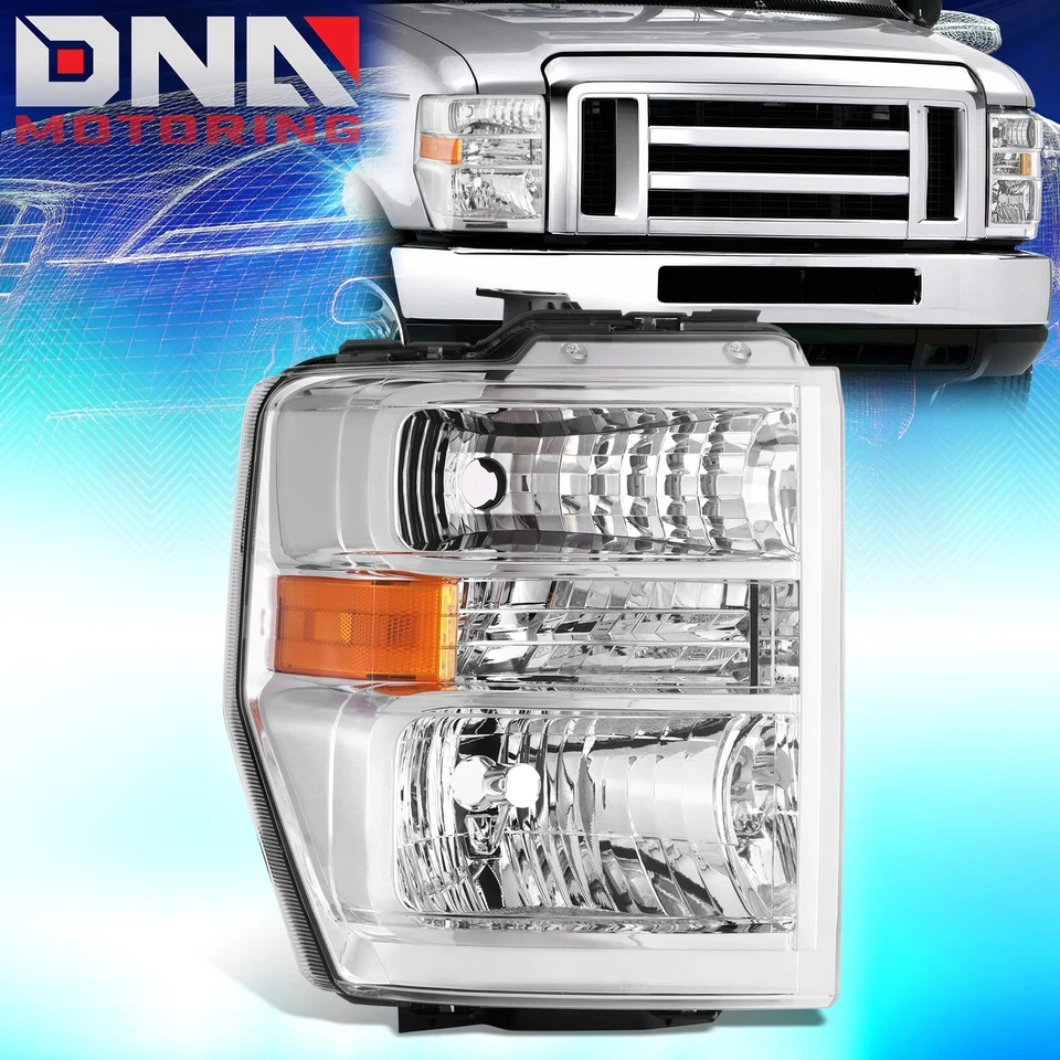 适用于 2008 - 2021 年福特 E-150/250/350SD/450SD F650 F750 车头灯乘客右侧 — 第 1/4 张图片
