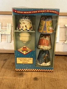 Boxed Spin Shades Magical Night Light Revolving Four Seasons Shade VTG 2002 - Picture 1 of 5
