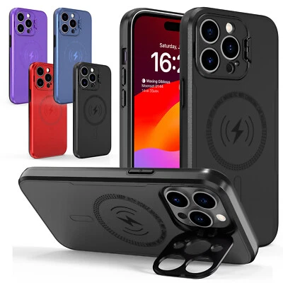 Funda magnética con soporte/protector de pantalla MagSafe para iPhone 15 14 Pro Max/Plus Foto 1 de 4