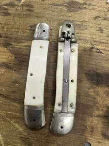 Hubertus Knife  Scales White Micarta  10 CM RARE. Handles And Many Others - Picture 1 of 7