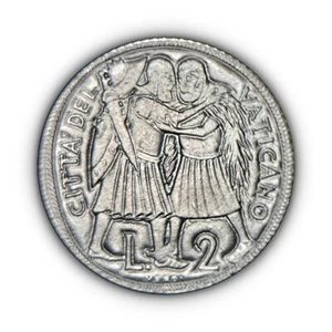 VATICAN CITY. 1975, 2 Lire - Paul VI, XIV, Holy Year, Reconciliation, Embrace 2 - Picture 1 of 4