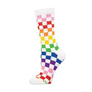 Calcetines Activos Juveniles Check Me Out Estampado Blanco Diseño de Moda Niños Reino Unido 12-5 años - Imagen 1 de 1