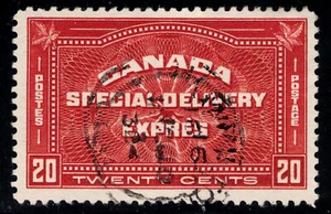 Canada Stamp - E - Special Delivery #E4 - Confederation Issue (1930) 20¢ used - Picture 1 of 1