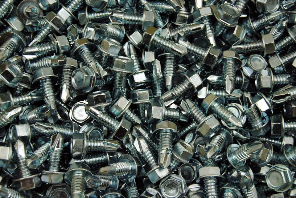 LEXAR INDUSTRIAL (150) Hex Washer Head 3/8 x 1" Self-Drilling Tek Screw IHW