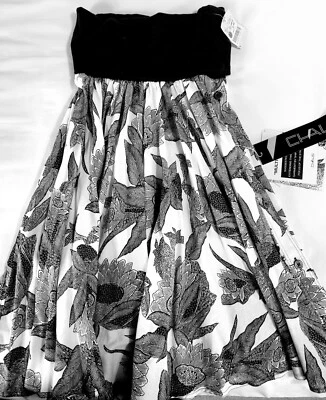 Black & White Multi-Fashion Sun Dress Women's Medium NWT Chaus Spring Summer - Image 1 of 4