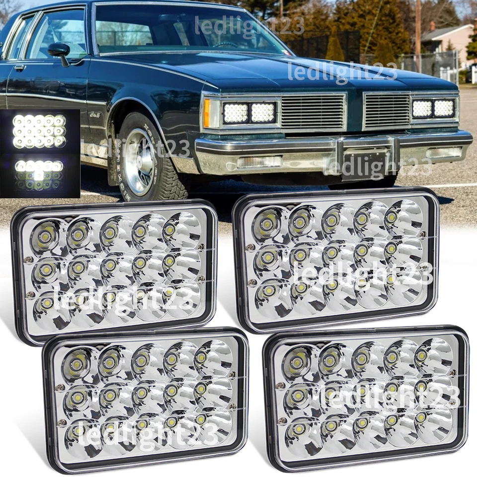 Faros Delta 88 Fit 1977-1986 Oldsmobile 98 1985-1987 Calais 1977-1985 4 piezas Foto 1 de 4