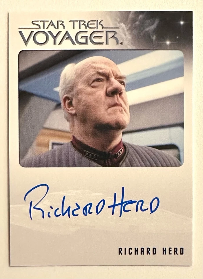 STAR TREK VOYAGER : RICHARD HERD as ADMIRAL PARIS AUTO CARD RITTENHOUSE - Image 1 of 2