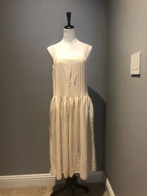 Mono muy raro Tibi New York 100 % seda para mujer con correa pierna ancha Foto 1 de 4