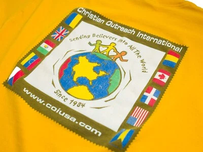 Camiseta Christian Outreach Hombre L Iglesia Internacional Religiosa Años 90 Jesús De Colección Foto 1 de 4