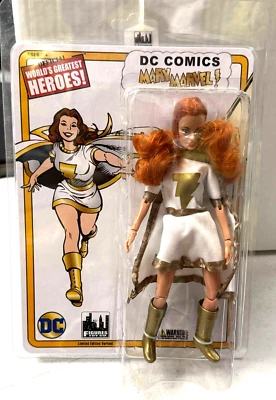 DC Comics Mary Marvel Figuras Blancas y Doradas Toy Co MEGO Estilo Figura RARA Sellada! Foto 1 de 4