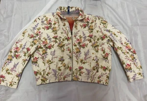 POLO RALPH LAUREN Reversible Quilted Bomber Jacket Aztec / Floral XXL $298 SC435 - Picture 1 of 17
