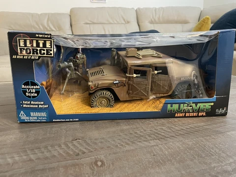 Elite Force Army Desert Ops Humvee Vehicle & Figure Bluebox 1:18  2002 Cover