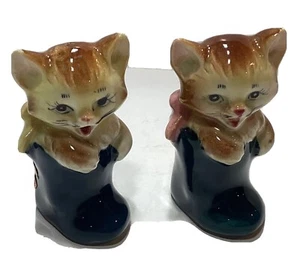 Vintage Kittens Salt And Pepper Set California Creations By Bradley Japan - Picture 1 of 8