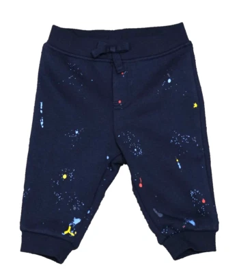 Pantalones de chándal Ralph Lauren para bebés niños salpicaduras de pintura polar azul marino 6 meses nuevos sin etiquetas Foto 1 de 2