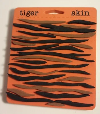 Rayas de piel de tigre ~ Pieles de animales ~ Estampillas gruesas vintage 2001 artesanía de espuma Foto 1 de 4