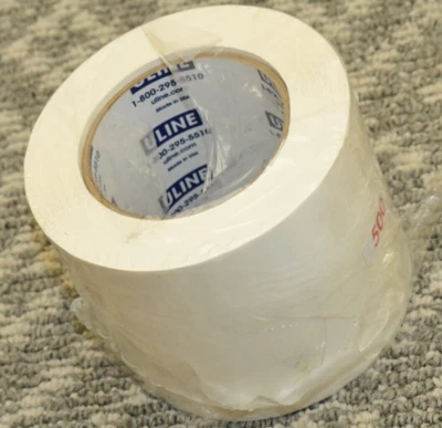 Removable Adhesive Circle Labels - Clear Seal, 4" - 500/roll ULINE - Image 1 of 4