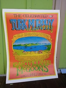 Turk Murphy's Earthquake Mcgoon's Wall Poster 17"x23" Vintage Jazz Advertising - Picture 1 of 1