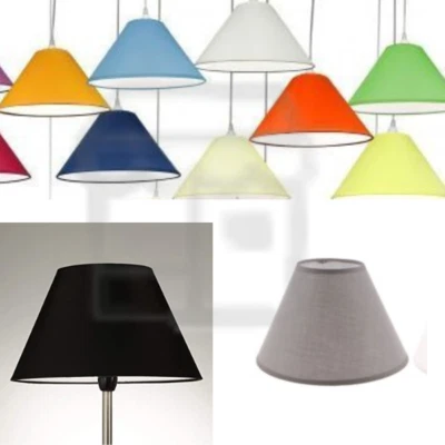 EK-HUT 9"-20" Cotton Textured Fabric Coolie Lampshade For Table Lamps & Ceiling Light