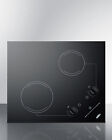 Summit CR2B121 21” Smoothtop Electric Cooktop 2 Burners Black 115 Volt Built In photo