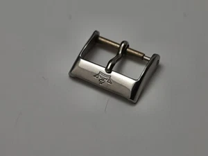 VINTAGE NOS 1960-70'S 14MM MARVIN STAINLESS STEEL WATCH BUCKLE         #7364 - Picture 1 of 2