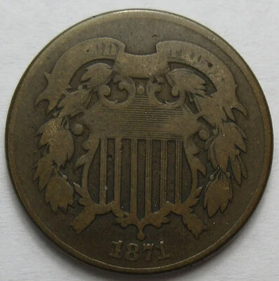 1871 Two Cent -Fine- (#1129e) - Image 1 of 2