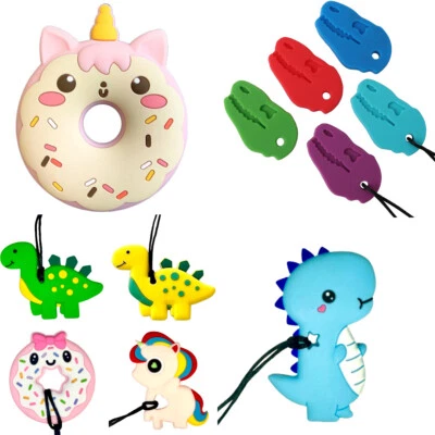 Food Silicon Autism ADHD Sensory Chew Necklace Biting Oral Teething Chewy Toy - image 1 of 4