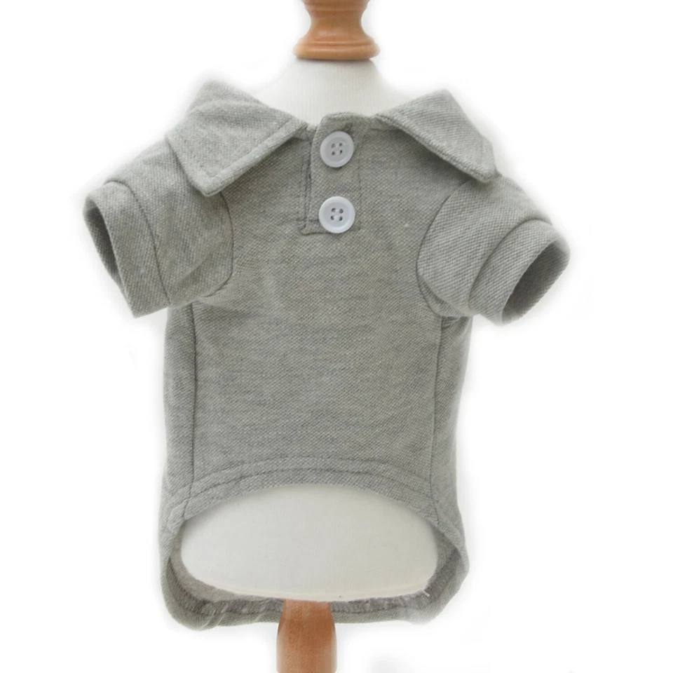 Camisetas polo básicas para perros de algodón premium, camisetas polo para perros grandes medianos pequeños Foto 1 de 4