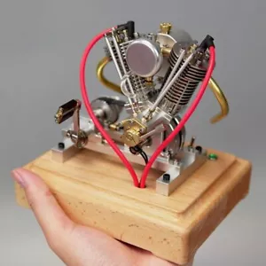 Vintage V2 Mini Engine Model Metal Desktop Toy Collection Gift - Picture 1 of 13