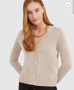 Sportscraft Size XS Gala Cardigan Button Up Lightweight BNWT Beige Colour - Picture 1 of 8
