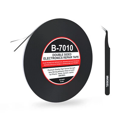 5 mm Nastro biadesivo per Riparazione Smartphone - Nero - 50m - Immagine 1 di 4