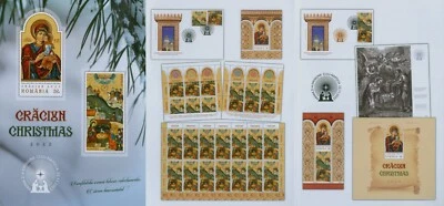 Rumänien 2022 Weihnachten,Christmas,Jesus,Religion Mi.8115-16 A,Block 919,920 - Imagem 1 de 2