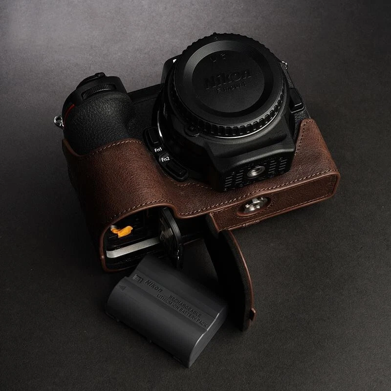Real Leather Camera Bag Case Cover Grip Belt Strap For Nikon Z5 Z6 Z7 Z6II Z7II - Image 1 of 4