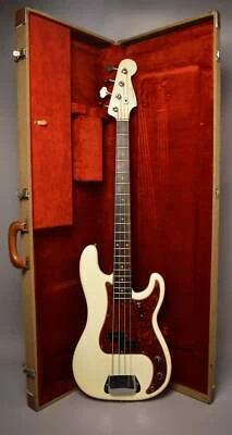 1963 Fender Precision Bass Olympic White Refin Pre-CBS w/HSC - Image 1 of 4