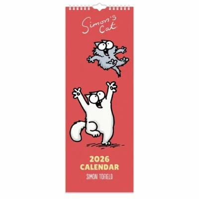Otter House Simon's Cat Slim Calendar Month to View 2026