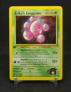 Tarjeta de Pokémon 77/132 de Erika's Exeggcute 1a edición gimnasio - Imagen 1 de 2