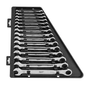 15pc Ratcheting Combination Wrench Set - Metric - Picture 1 of 4