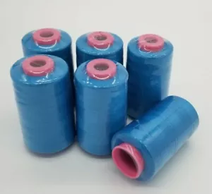 6 Big Spools Dark Turquoise Sewing Threads 6000 YARDS Per Cone T27 S/2 Quality - Picture 1 of 8