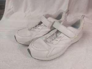 Mens Dr Comfort Diabetic Athletic Shoes White Leather S-14w VGC Hook/Loop #6740  - Picture 1 of 15