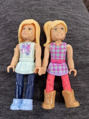 Mega Construx 美国女孩 2.5 英寸迷你人偶 X 2 (nn11) — 第 1/3 张图片