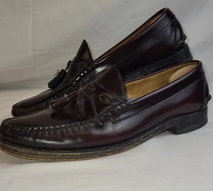Johnston & Murphy Burgundy Leather Tassel Loafers Dress Shoes men's size 12 - Picture 1 of 8