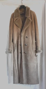 Vintage Mens Burberry Prorsum Fur Suede Trench Coat - SZ 40 Sweden Ex condition - Picture 1 of 9