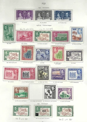 Fiji KGVI on pages - Image 1 of 2