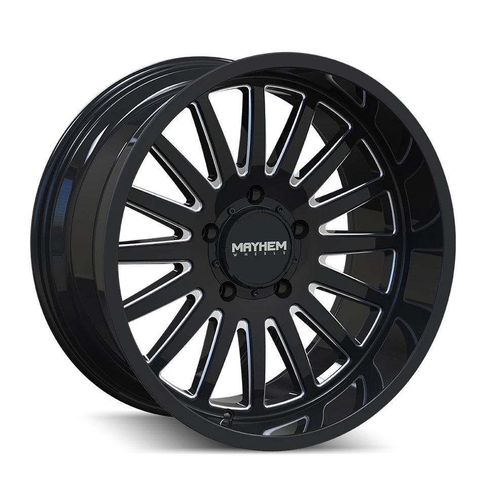 Rueda Mayhem Utopia 20x9 negra con radios fresados 6x5,5 (18 mm) Foto 1 de 4