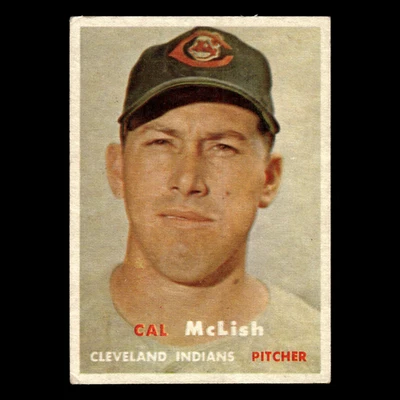 Cal McLish Rookie #364 1957 Topps Cleveland Indians Baseball Card MLB EX - Image 1 of 3