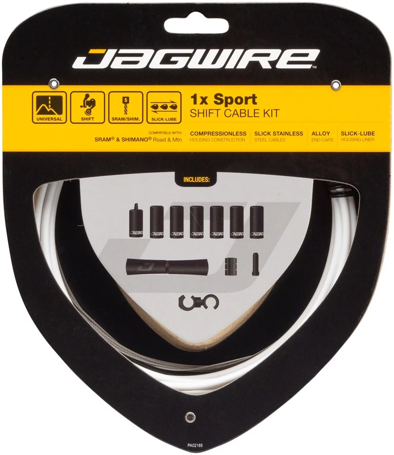 Jagwire Blanco 1x Kit de Cable de Cambio Deportivo para & SRAM, Resistente a la Corrosión, Suave Foto 1 de 1